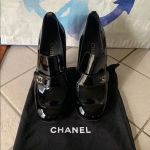 Black Chanel heels